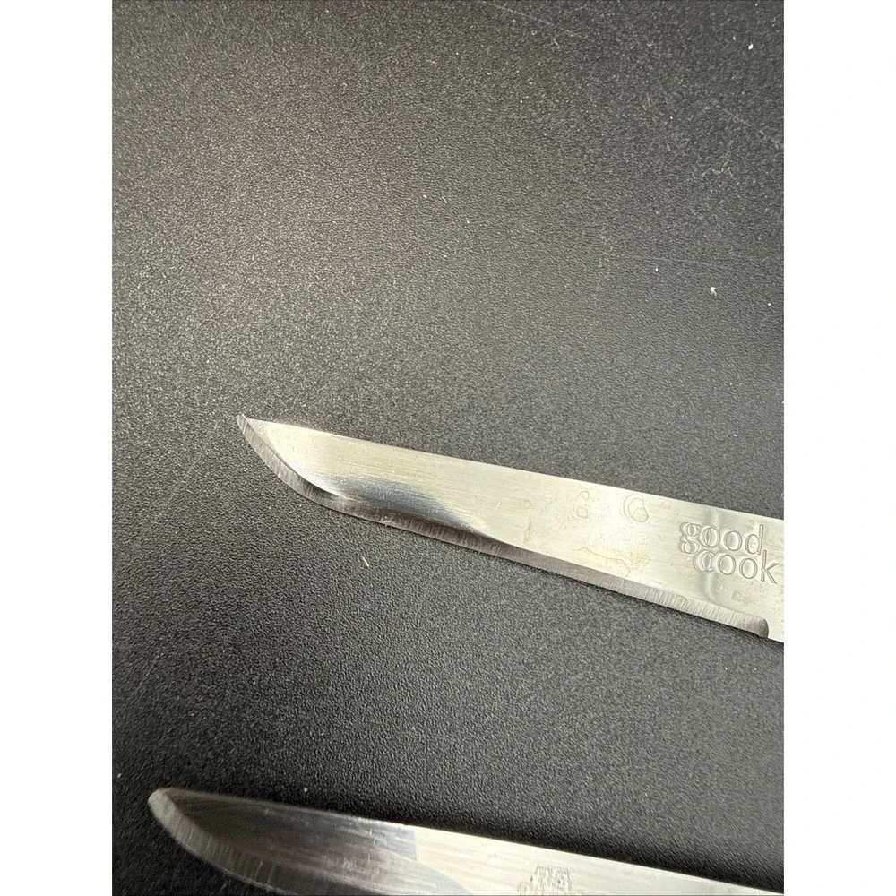 Lot Of 2 White Paring Knife, Pampered Chef Quikut And Good Cook